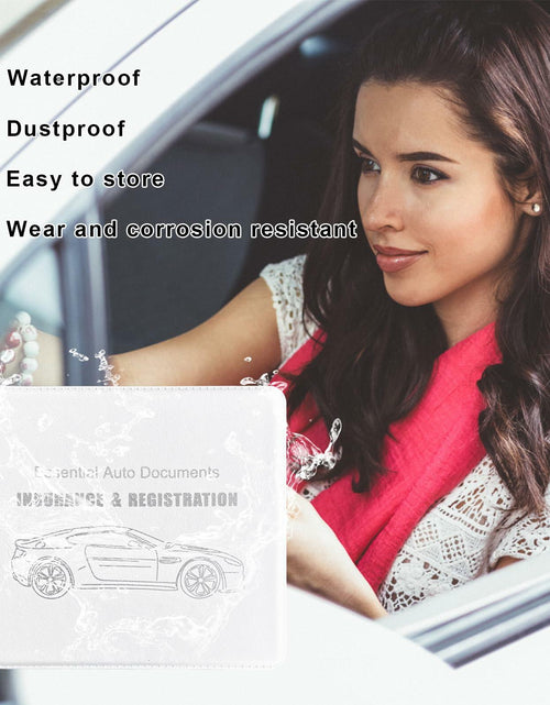 Load image into Gallery viewer, Yourkar 4PCS Car Registration Insurance Holder Organizer Magic Tape White Big
