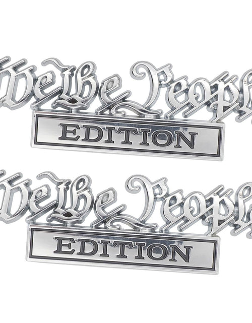 Load image into Gallery viewer, We The People 3D Fender Badge Decals Black/Red for Car Truck SUV 2 Pack
