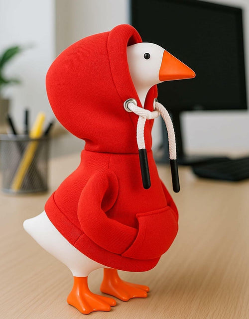 Load image into Gallery viewer, Generic Desk Goose Red Hoodie Mini Goose Costume Table Decor Accessory 7 Inch
