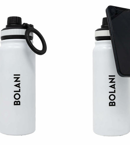 BOLANI MagSafe Water Bottle Stainless Steel 24oz White Insulated Leak Proof
