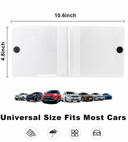 Yourkar 4PCS Car Registration Insurance Holder Organizer Magic Tape White Big