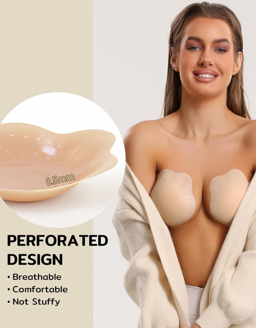 Load image into Gallery viewer, Niidor Rabbit Silicone Nipple Covers Lift Breathable 04 Cappuccino Size 11cm

