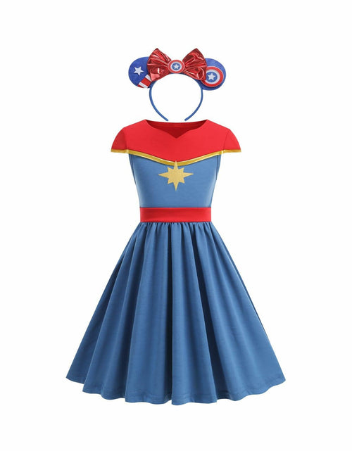 Load image into Gallery viewer, JUIULU Girls Princess Dress Costume Set Blue Size 120 (4-5T)
