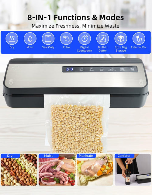 Load image into Gallery viewer, CUBETA 8-in-1 Vacuum Sealer Machine 80KPA Digital 20 Bags Silver
