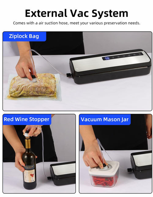 Load image into Gallery viewer, CUBETA 8-in-1 Vacuum Sealer Machine 80KPA Digital 20 Bags Silver
