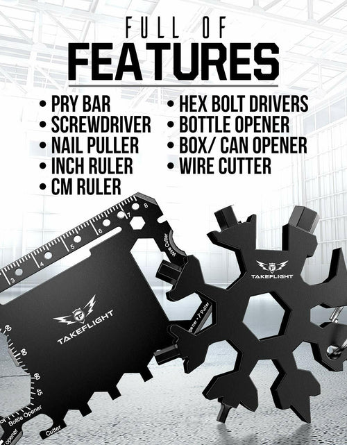 Load image into Gallery viewer, TF TAKEFLIGHT Tactical EDC Credit Card Multitool Set Black Screwdriver
