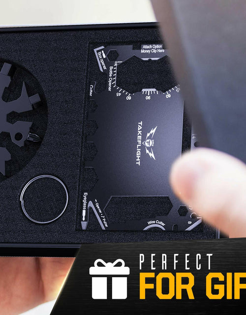 Load image into Gallery viewer, TF TAKEFLIGHT Tactical EDC Credit Card Multitool Set Black Screwdriver
