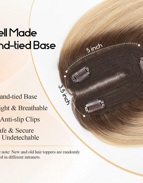 Load image into Gallery viewer, EMMOR 14in Synthetic Hair Topper with 3 Clips 5x3.5 Base Ombre Light Blonde
