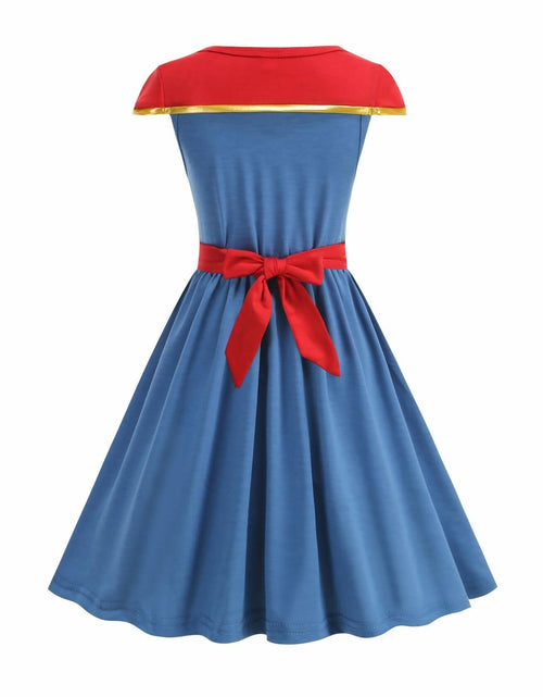 Load image into Gallery viewer, JUIULU Girls Princess Dress Costume Set Blue Size 120 (4-5T)
