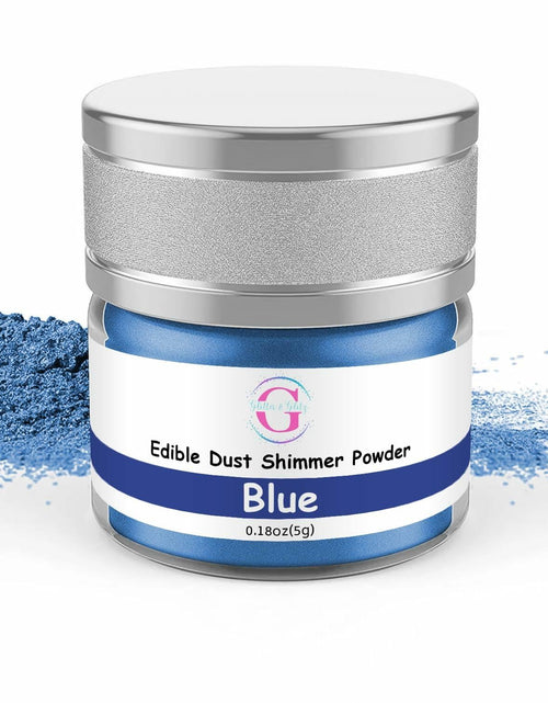 Load image into Gallery viewer, Glitter &amp; Glitz Edible Drink Glitter Luster Dust Blue 5g Cocktail Baking

