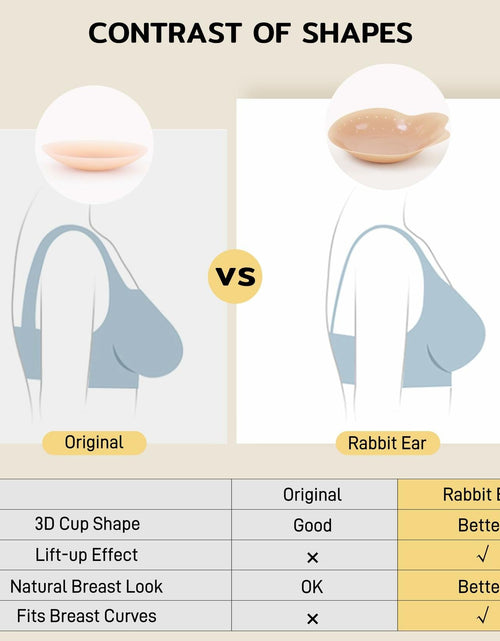 Load image into Gallery viewer, Niidor Rabbit Silicone Nipple Covers Lift Breathable 04 Cappuccino Size 11cm
