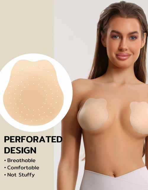 Load image into Gallery viewer, Niidor Rabbit Silicone Nipple Covers Lift Breathable 04 Cappuccino Size 11cm
