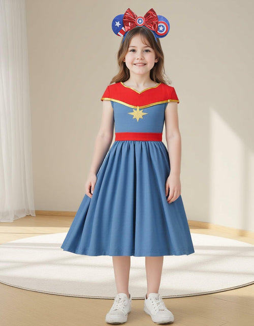 Load image into Gallery viewer, JUIULU Girls Princess Dress Costume Set Blue Size 120 (4-5T)
