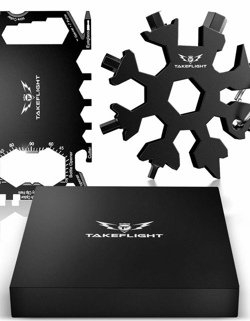 Load image into Gallery viewer, TF TAKEFLIGHT Tactical EDC Credit Card Multitool Set Black Screwdriver

