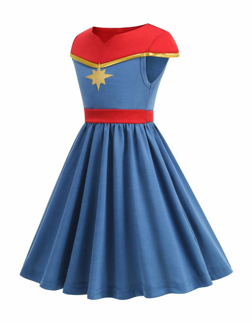 Load image into Gallery viewer, JUIULU Girls Princess Dress Costume Set Blue Size 120 (4-5T)
