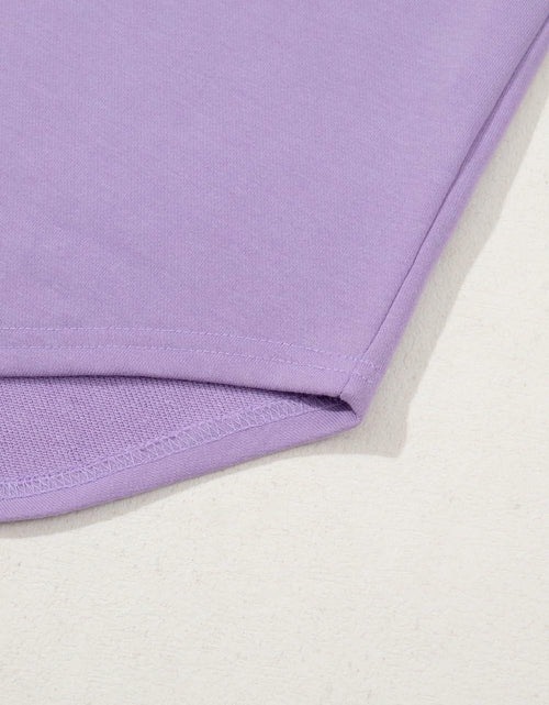 Load image into Gallery viewer, SHEWIN Women Oversized Button Up Sweatshirt Purple Size XL
