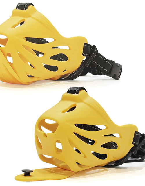 Load image into Gallery viewer, Petyouyou Dog Muzzle Basket Nylon Yellow XL Snout 10.75-12" Size XL
