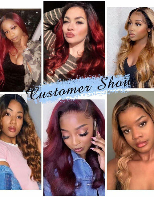 Load image into Gallery viewer, IMAYLI Body Wave 10A 4 Bundles 100% Unprocessed Ombre Brazilian Hair T1B/30
