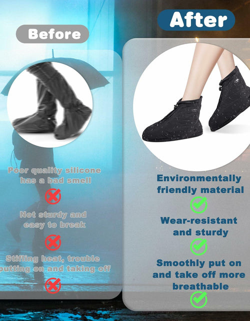 Load image into Gallery viewer, WFARH Waterproof Silicone Shoe Covers with Zipper Black Size X-Large
