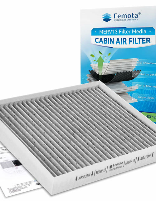 Load image into Gallery viewer, Femota MERV 13 Cabin Air Filter Activated Carbon CF12151 Hyundai Sonata 2015-19
