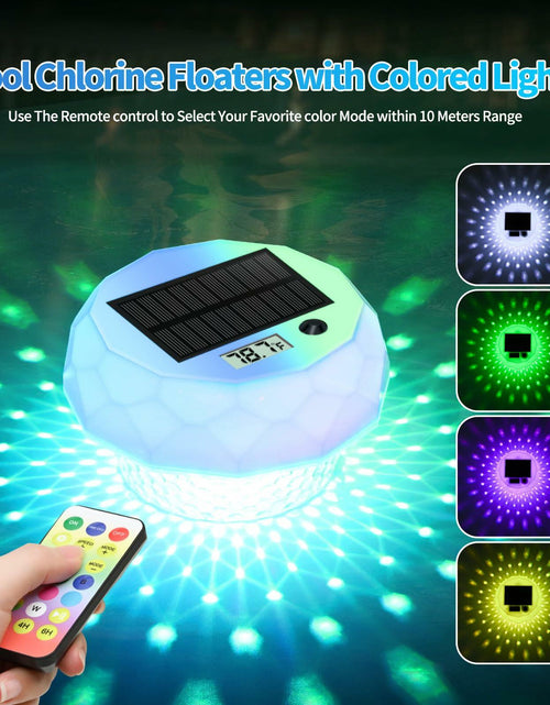 Load image into Gallery viewer, Glarepo Digital Pool Thermometer Floating Large LCD Solar Powered Colorful 1in
