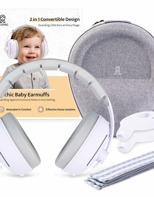 Load image into Gallery viewer, ALICHIC 2-in-1 Convertible Baby Noise Cancelling Earmuffs Infant Toddler
