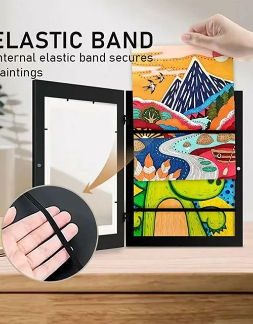 Load image into Gallery viewer, OAICAI Kids Art Frame A4 12.59x9.44 Log Color Dinosaur Minimalist 1PC
