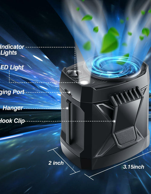 Load image into Gallery viewer, LMAMANWU Portable Rechargeable Neck Fan 4 Speeds 9200RPM Black
