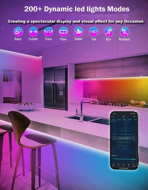 Load image into Gallery viewer, DTQJ 33FT IC-RGB LED Strip Lights Bluetooth Remote USB RGB Multi-Color

