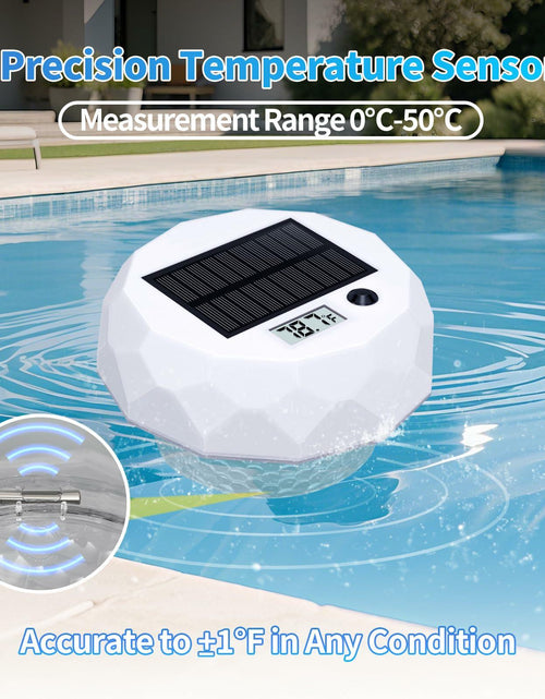 Load image into Gallery viewer, Glarepo Digital Pool Thermometer Floating Large LCD Solar Powered Colorful 1in

