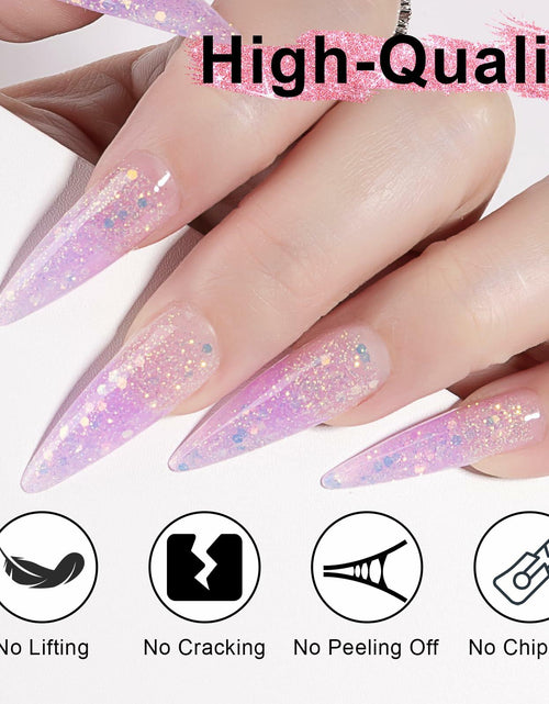 Load image into Gallery viewer, NXJ INFILILA Purple Glitter Poly Nail Gel Builder Glossy Thickening P12 15ML
