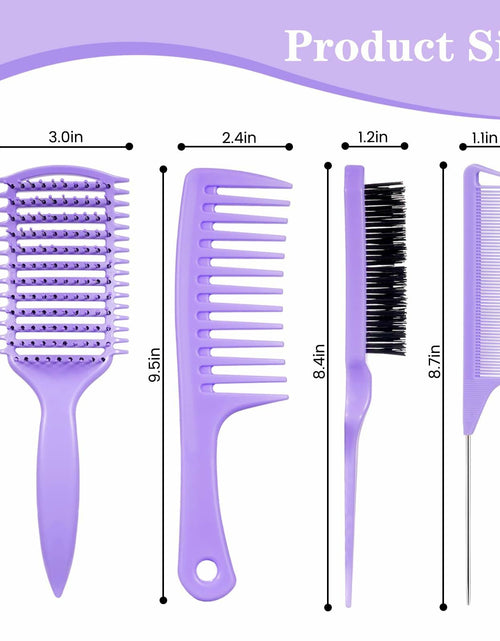 Load image into Gallery viewer, manrator Curl Defining Brush Purple Vented Detangling Frizz Control Hair
