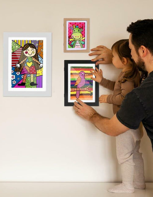 Load image into Gallery viewer, OAICAI Kids Art Frame A4 12.59x9.44 Log Color Dinosaur Minimalist 1PC
