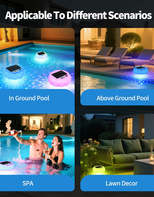 Load image into Gallery viewer, Glarepo Digital Pool Thermometer Floating Large LCD Solar Powered Colorful 1in
