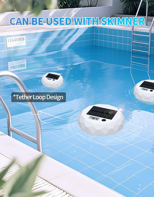 Load image into Gallery viewer, Glarepo Digital Pool Thermometer Floating Large LCD Solar Powered Colorful 1in
