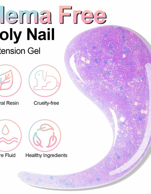 Load image into Gallery viewer, NXJ INFILILA Purple Glitter Poly Nail Gel Builder Glossy Thickening P12 15ML
