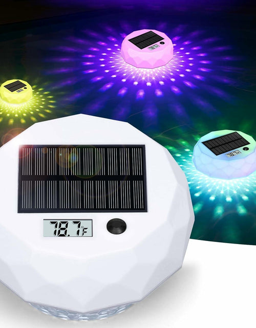 Load image into Gallery viewer, Glarepo Digital Pool Thermometer Floating Large LCD Solar Powered Colorful 1in
