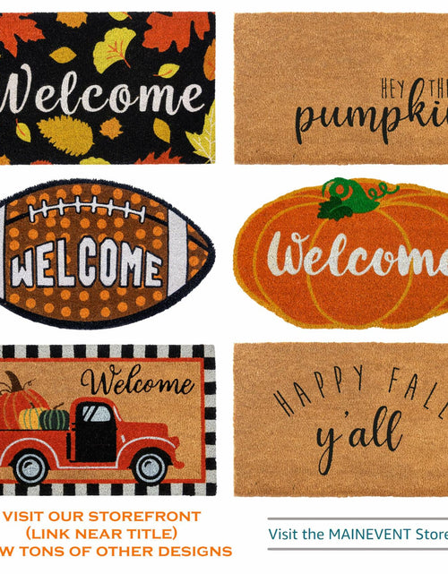 Load image into Gallery viewer, MAINEVENT Fall Football Door Mat 30x17 Inch Outdoor Coir Welcome Rug

