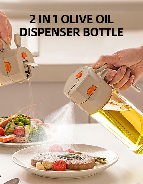 Load image into Gallery viewer, MDZF SWEET HOME Oil Sprayer 2-in-1 21oz Glass Olive Oil Dispenser Grey Panda
