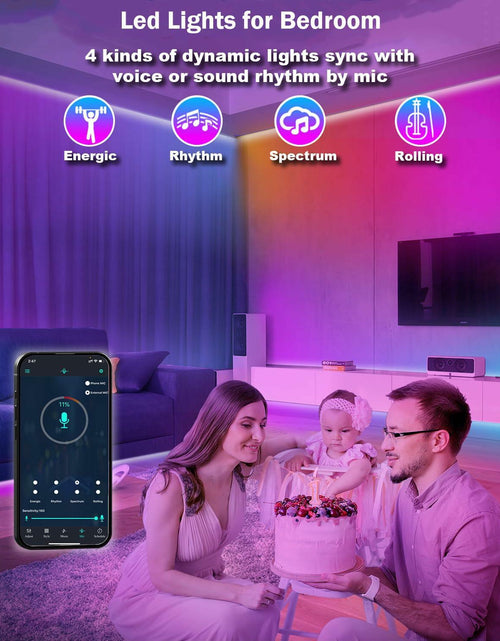 Load image into Gallery viewer, DTQJ 33FT IC-RGB LED Strip Lights Bluetooth Remote USB RGB Multi-Color

