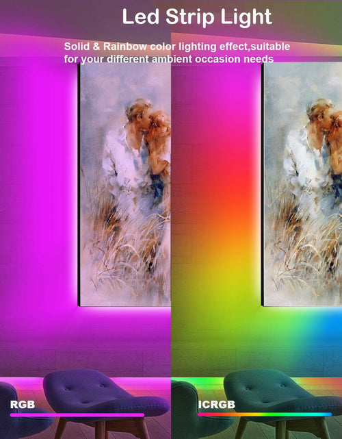 Load image into Gallery viewer, DTQJ 33FT IC-RGB LED Strip Lights Bluetooth Remote USB RGB Multi-Color
