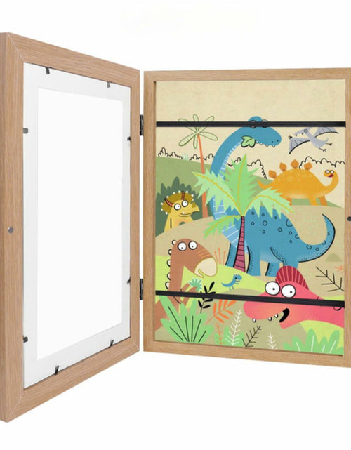 Load image into Gallery viewer, OAICAI Kids Art Frame A4 12.59x9.44 Log Color Dinosaur Minimalist 1PC

