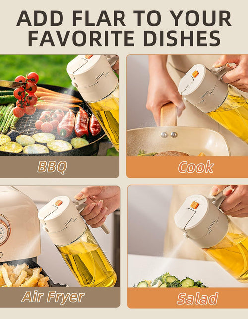Load image into Gallery viewer, MDZF SWEET HOME Oil Sprayer 2-in-1 21oz Glass Olive Oil Dispenser Grey Panda
