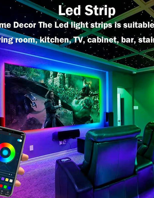 Load image into Gallery viewer, DTQJ 33FT IC-RGB LED Strip Lights Bluetooth Remote USB RGB Multi-Color
