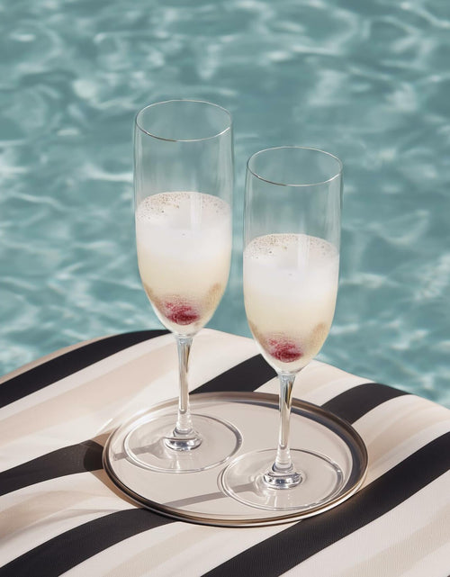 Load image into Gallery viewer, LAURANT Crystal Clear Plastic Champagne Flutes 6.25oz Set of 6 BPA Free USA
