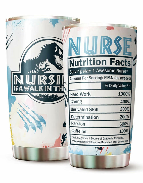 Load image into Gallery viewer, WOOKOO Nurse Tumbler 20oz Stainless Steel Holiday Gift 1 Count
