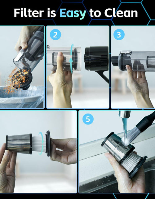 Load image into Gallery viewer, ALIOBC Car Vacuum Cleaner Cordless Handheld 9kpa Portable Black
