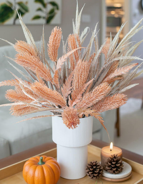 Load image into Gallery viewer, Ivydale 7 PCS Artificial Fall Stems 26in Orange Silk Leaves Flowers
