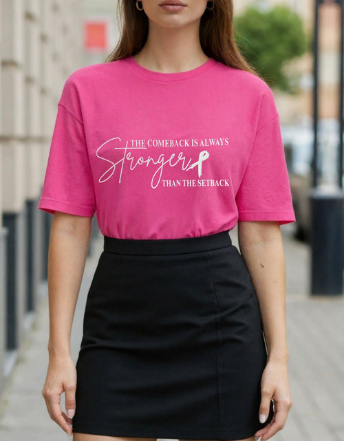 Load image into Gallery viewer, FYAPHION Breast Cancer Awareness Shirt Pink Ribbon Support Tee 08 Pink Size S
