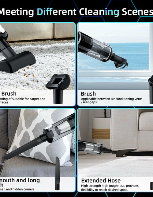 Load image into Gallery viewer, ALIOBC Car Vacuum Cleaner Cordless Handheld 9kpa Portable Black
